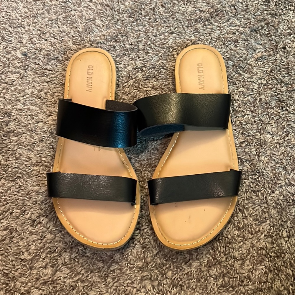black sandals